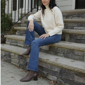 M. Gemi The Cristina Elegant Brown Leather Ankle Boots